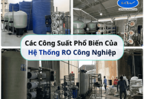 Các công suất phổ biến của hệ thống RO công nghiệp 250L/H – 1000L/H
