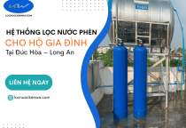 Hệ thống lọc nước phèn cho hộ gia đình tại Đức Hòa – Long An