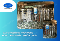 Dây Chuyền Lọc Nước Uống Đóng Chai 750 Lít Tại Đồng Tháp