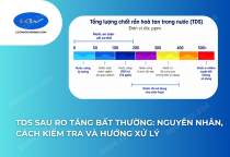 TDS sau RO tăng bất thường: Nguyên nhân, cách kiểm tra và hướng xử lý