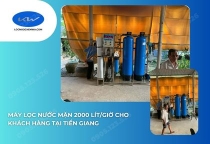 Máy lọc nước mặn 2000 lít/giờ cho khách hàng tại Tiền Giang