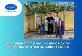 Ngọc Trinh tài trợ máy lọc nước mặn tại Bến Tre: Địa điểm nào đã được xác minh?