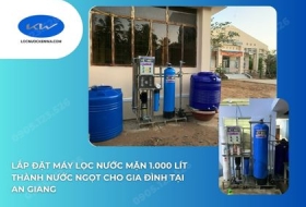 Lắp Đặt Máy Lọc Nước Mặn 1.000 Lít Thành Nước Ngọt Cho Gia Đình Tại An Giang