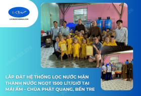 Lắp Đặt Hệ Thống Lọc Nước Mặn Thành Nước Ngọt 1500 Lít/Giờ Tại Mái Ấm - Chùa Phật Quang, Bến Tre