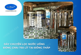 Dây Chuyền Lọc Nước Uống Đóng Chai 750 Lít Tại Đồng Tháp