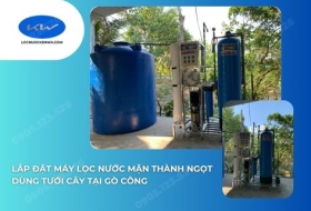 Lắp Đặt Máy Lọc Nước Mặn Thành Ngọt Dùng Tưới Cây Tại Gò Công