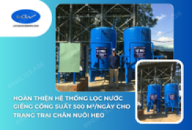 Hoàn thiện hệ thống lọc nước giếng công suất 500 m³/ngày cho trang trại chăn nuôi heo tại Đồng Nai