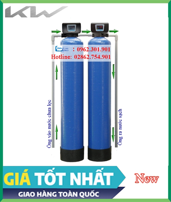 Bình lọc nước composite 2 cột van tự động