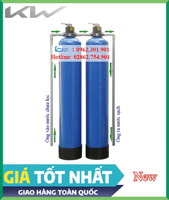 Bình lọc nước composite 2 cột bán tự động