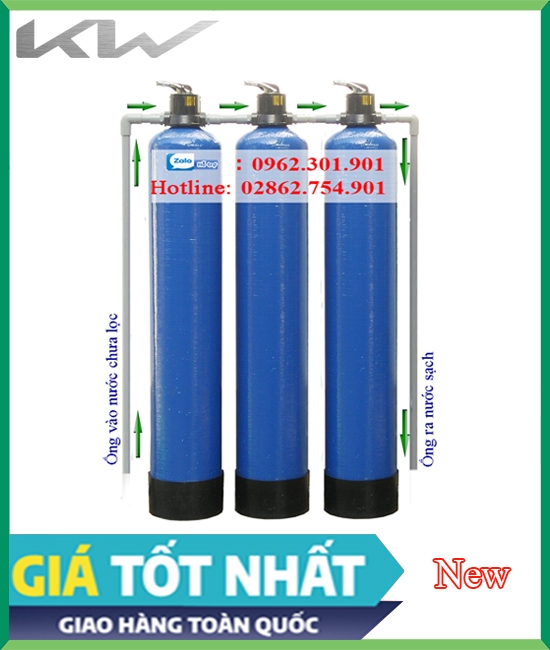 Bộ lọc nước tổng sinh hoạt 3 bình composite