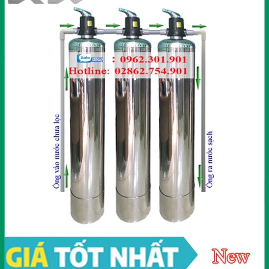 Hệ thống lọc tổng 3 bình inox 304